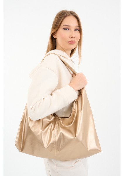 Faux Leather Shopper Bag / Suni Deri Alışverişçi Çanta (28*52)