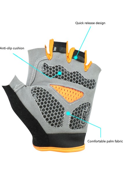 Altın Tarzı L Boyutu Bisiklet Kaymaz Anti-Ter Erkek Kadın Yarım Parmak Eldiven Nefes Anti-Şok Spor Eldiven Bisiklet Bisiklet Eldiveni (Yurt Dışından) modelleri