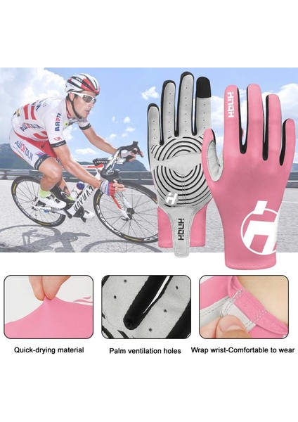 Pembe Tarzı M Boyutu Yenı Kadın Bisiklet Eldiveni Pembe Tam Parmak Bisiklet Eldiven Anti Kayma Jel Pedi Motosiklet Mtb Yol Bisikleti Eldiven Luva Eldivenler Erkekler Eldiven (Yurt Dışından) indirimleri