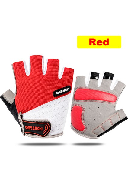 C0103-KIRMIZI Tarzı M Boyutu Bisiklet Eldiveni Parmaksız Yarım Parmak Bisiklet Mtb Motosiklet Erkek Kadın Spotrs Spor Salonu Fitness Ağırlıkları Balıkçılık Bisiklet Eldiveni Çalışma (Yurt Dışından)