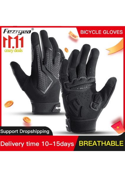 Siyah Stil L Boyutu Uzun Parmak Kaymaz Şok Emici Bisiklet Eldiveni Ilkbahar ve Yaz Erkek Nefes Güneş Koruyucu Dokunmatik Ekran Bisiklet Eldiveni (Yurt Dışından) fiyatları