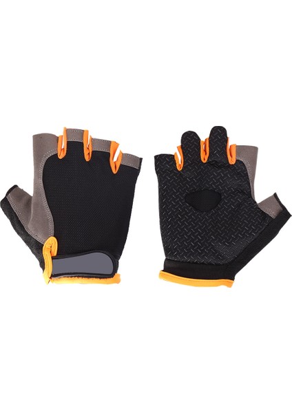 Turuncu Tarzı Xl Boyutu Parmaksız Karanfil Açık Taktik Eldiven Kaymaz Bisiklet Eldiveni Nefes Yaz Balıkçılık Spor Salonu Spor Eldiven Kadın Erkek (Yurt Dışından)