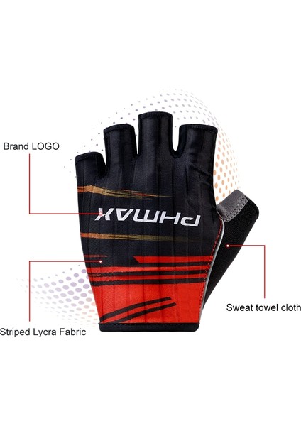 PM-DPST-17702 Stili S Beden Phmax Bisiklet Eldiveni Kaymaz Sürme Yarım Parmak Bisiklet Eldiveni (Yurt Dışından) indirimleri