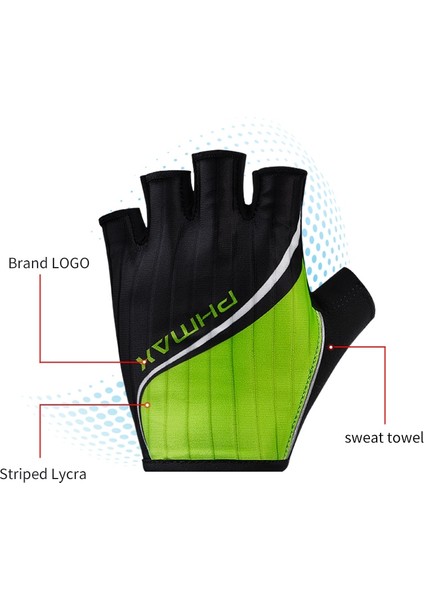 PM-DPST-17802 Stili M Boyutu Phmax Erkekler Bisiklet Eldiveni Yarım Parmak Bisiklet Eldiveni Dayanıklı Bisiklet Eldiveni Şok Emici Parmaksız Spor Spor Eldivenleri (Yurt Dışından) indirimleri