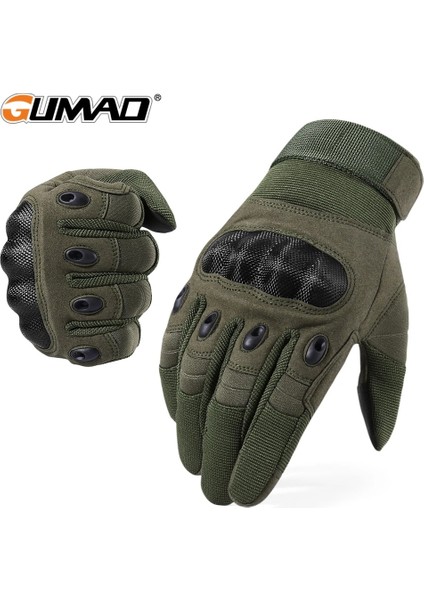 Siyah Stil Xl Boyutu Dokunmatik Ekran Taktik Tam Parmak Eldiven Askeri Ordu Bisiklet Spor Tırmanma Paintball Avcılık Çekim Bisiklet Anti-Skid Eldiven (Yurt Dışından)