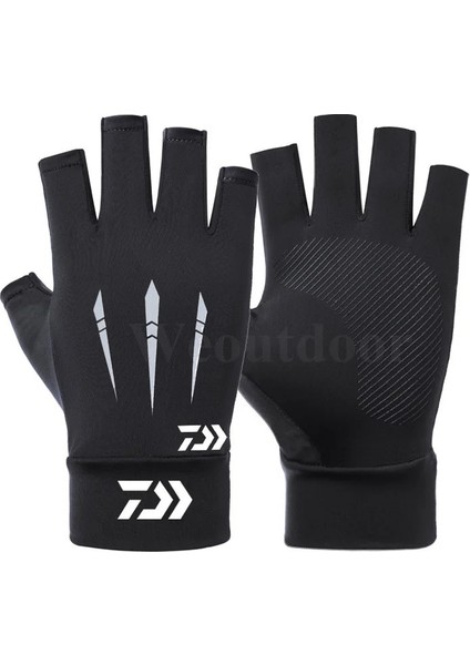 Erzhihongbaı4 Tarzı M Boyutu Daiwa Yaz Açık Erkek Bisiklet Buz Ipek Kaymaz Balıkçı Eldivenleri Uv Koruma Nefes Yüksek Elastikiyet Balıkçı Eldivenleri (Yurt Dışından)