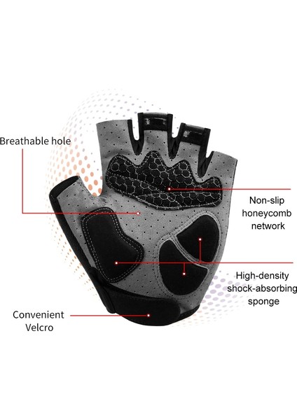 PM-DPST-17703 Stili M Boyutu Phmax Bisiklet Eldiveni Kaymaz Sürme Yarım Parmak Bisiklet Eldiveni Nefes Şok Emme Mtb Spor Bisiklet Eldiveni Erkek Kadın (Yurt Dışından) fiyatları