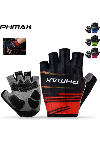 PM-DPST-17703 Stili M Boyutu Phmax Bisiklet Eldiveni Kaymaz Sürme Yarım Parmak Bisiklet Eldiveni Nefes Şok Emme Mtb Spor Bisiklet Eldiveni Erkek Kadın (Yurt Dışından) fırsatları
