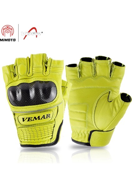 Siyah Stil M Boyutu Parmaksız Eldiven Bisiklet Kauçuk Sert Knuckle Yarım Parmak Koruyucu Donanım Erkek Kadın Koyun Derisi Bisiklet Eldiveni Unisex (Yurt Dışından) modelleri