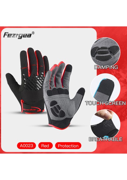 Kırmızı Stil S Beden Dağ Bisikleti Dokunmatik Ekran Bisiklet Eldiveni (Yurt Dışından)