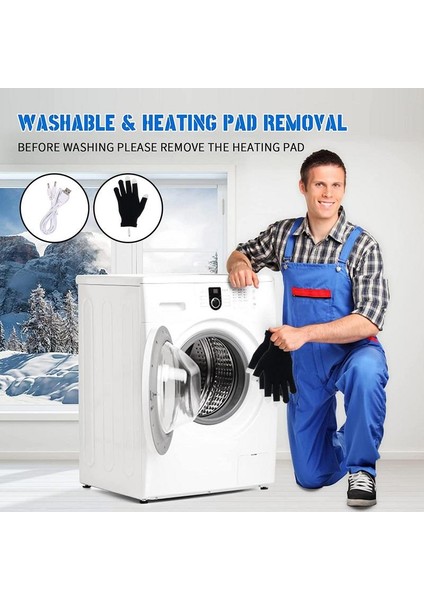 Mavi Stil USB Isıtmalı Eldiven Kış Eldivenler Kadın Dokunmatik Ekran 5V Isıtma Örgü Eldiven El Isıtıcı Termal Eldiven Dokunmatik Ekran ile (Yurt Dışından) fırsatları