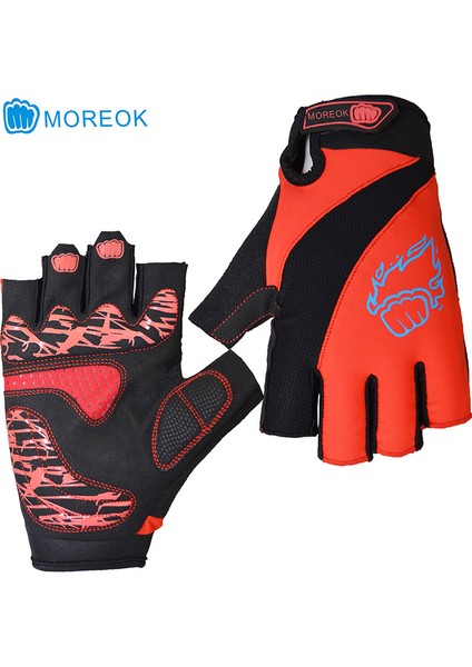 MT051-KIRMIZI Tarzı M Boyutu Moreok Bisiklet Eldiveni Yarım Parmak Bisiklet Eldiveni 5mm Jel Ped Dağ Bisikleti Eldiven Kaymaz Yol Bisikleti Bisiklet Eldiveni Erkekler Kadınlar Için (Yurt Dışından)