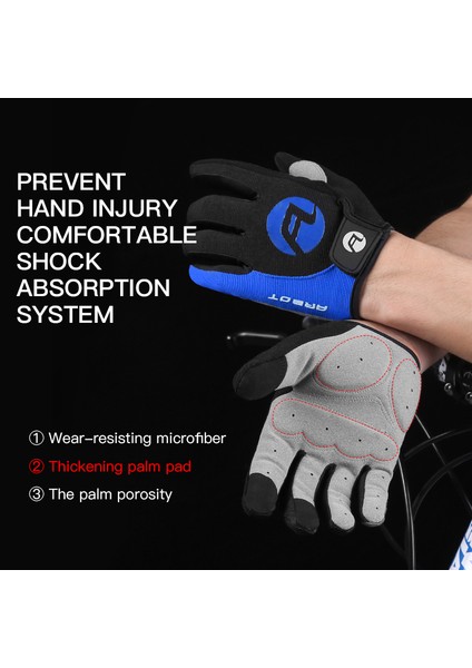 Kırmızı Stil L Boyutu Açık Hava Sporları Bisiklet Eldiveni Erkek ve Kadın Spor Kaymaz Sürme Tam Parmak Bisiklet Nefes Dokunmatik Ekran Eldiveni (Yurt Dışından) modelleri