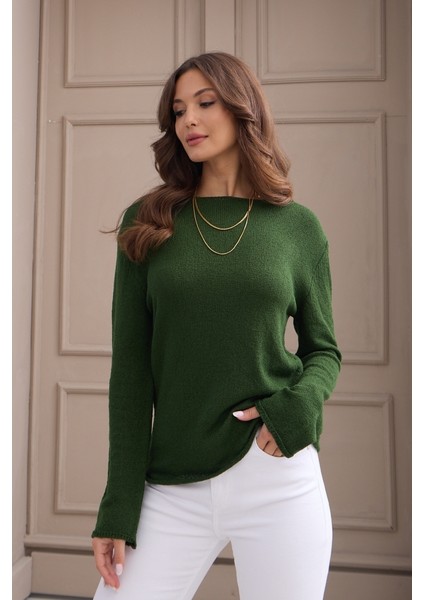 Yeşil Massi Model Ince Merserize Triko