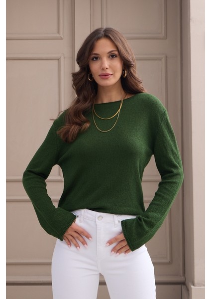 Yeşil Massi Model Ince Merserize Triko