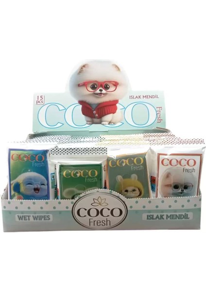 Cocofresh Islak Mendil 36 Adet - 1 Kutu - Renkli Cep Mendil