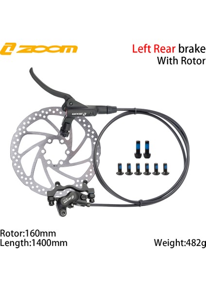 Bk Sol Arka Rotor Stili Zoom Hb Piston Bisiklet Hidrolik Fren Dağ Bisikleti Disk Fren Ön Arka Tb Fren Hidrolik Seti (Yurt Dışından)