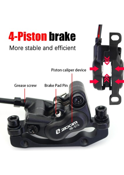 Bk Sol Arka Rotor Stili Zoom Hb Piston Bisiklet Hidrolik Fren Dağ Bisikleti Disk Fren Ön Arka Tb Fren Hidrolik Seti (Yurt Dışından)