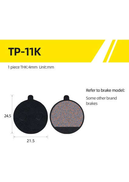 TP-11K Stili Bisiklet Fren Balataları Bisiklet Disk Fren Balatası Bisiklet Hidrolik Disk Fren Balataları Yarı Metalik Bb5 Bb7 Için (Yurt Dışından)