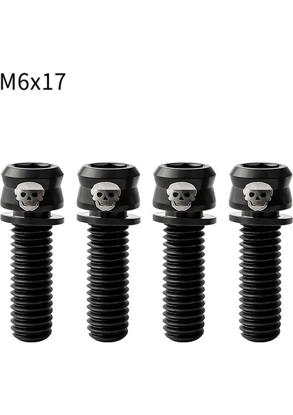 M6-17 Siyah Tarzı Muqzı Bisiklet M6* Titanyum Disk Fren Kavrama Vida Fren Kolu Civata Gövde Vidası Mtb Yol Bisikleti Hidrolik Fren Parçaları (Yurt Dışından)