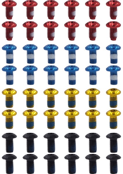 Siyah 12 Adet Tarzı Mtb Teel Bisiklet Disk Renkli Kaymaz Drew Bisiklet Disk Fren Rotor Cıvataları T25 Torx Vidaları Dağ Bisikleti Aksesuarı (Yurt Dışından)