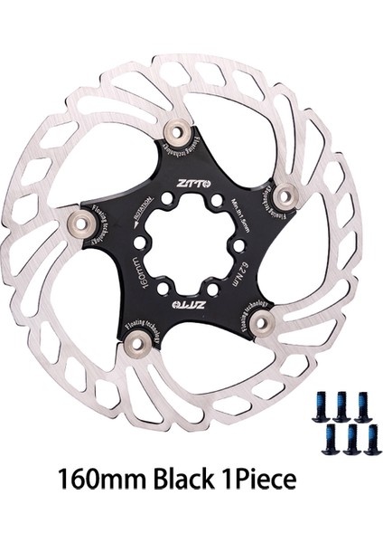 Siyah 160MM Tarzı Ztto Yeni Dh Fren Yüzen Rotor mm Mtb Bisiklet Hidrolik Fren Paslanmaz Çelik Dağ Yol Bisikleti Parçaları (Yurt Dışından)