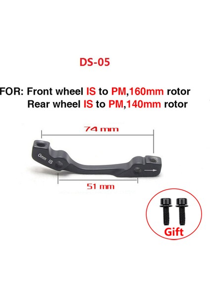 DS05 Stili Ztto Mtb Disk Fren Montaj Adaptör Braketi Pm'den Pm'ye Disk Fren Boşluğu Yıkayıcı Adaptörü Mtb Yol Bisikleti Için (Yurt Dışından)