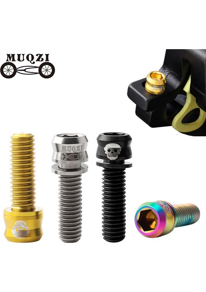 M6-17 Siyah Tarzı Muqzı Bisiklet M6* Titanyum Disk Fren Kavrama Vida Fren Kolu Civata Gövde Vidası Mtb Yol Bisikleti Hidrolik Fren Parçaları (Yurt Dışından)