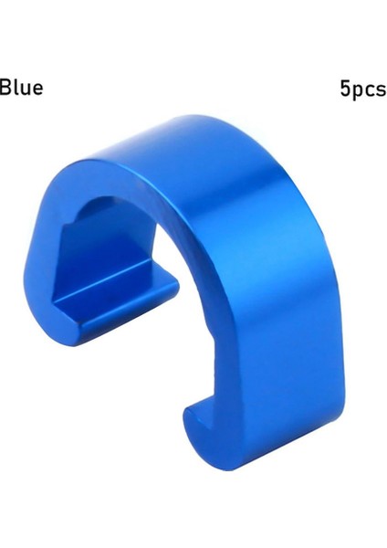 Mavi 5 Adet Tarzı Fren Kablosu Vites Hattı Kılıfı C-Toka Tokalar Alüminyum Alaşım Bisiklet C Şekilli Klips Kılıf Hortum Mtb Bisiklet Yol Kılavuzu (Yurt Dışından)