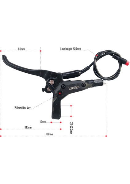 Arka Fren Klipsi Stili Dağ E-Bisikleti Için Goodtaste GT03N Sol Disk Hidrolik Frenler Güç Kapalı Xod Uzun Yağ Tüpü Kolu Kelepçe Fren Kolu (Yurt Dışından) modelleri