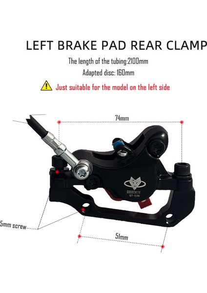 Arka Fren Klipsi Stili Dağ E-Bisikleti Için Goodtaste GT03N Sol Disk Hidrolik Frenler Güç Kapalı Xod Uzun Yağ Tüpü Kolu Kelepçe Fren Kolu (Yurt Dışından) indirimleri