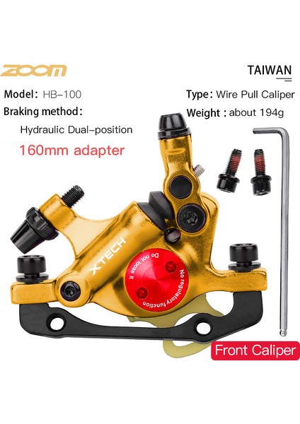 Ön Altın Tarzı Zoom Xtech HB100 Mtb Hidrolik Hat Çeken Disk Fren Seti Scooter Bisiklet Kaliperleri G3 Hs1 Diskler Bisiklet Parçaları (Yurt Dışından)