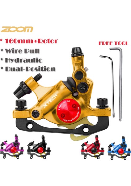 Ön Altın Tarzı Zoom Xtech HB100 Mtb Hidrolik Hat Çeken Disk Fren Seti Scooter Bisiklet Kaliperleri G3 Hs1 Diskler Bisiklet Parçaları (Yurt Dışından)