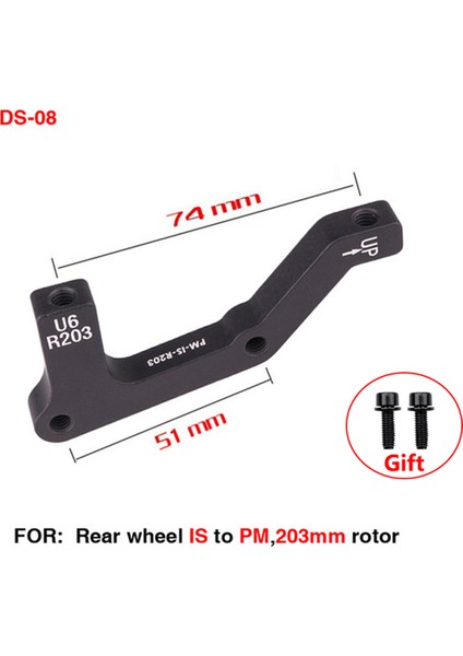 DS08 Stili Ztto Mtb Disk Fren Montaj Adaptör Braketi Pm'den Pm'ye Disk Fren Boşluğu Yıkayıcı Adaptörü Mtb Yol Bisikleti Için (Yurt Dışından)