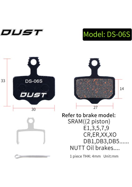 1 Çift-2 Parça Ds-06 Tarzı Rısk Bisiklet Disk Fren Pedalı Dağ Bisikleti Hidrolik Disk Fren Pedalı Yarı-Metalik Bisiklet Fren Pedalı Avid Bb5 Bb7 E1E3 Için (Yurt Dışından)