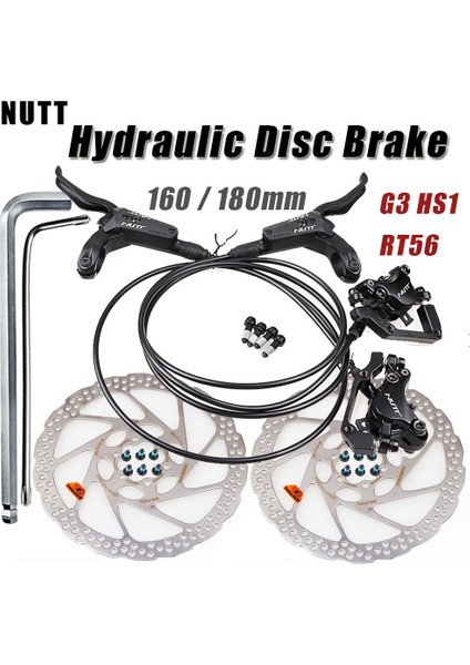180 Sağ Ön Hs1 Stili Nutt Mtb Bisiklet Hidrolik Yağ Disk Fren Seti Rt Rotor Kaliper Sağ Ön Sol Arka Bisiklet Scooter Bisiklet Parçaları (Yurt Dışından)