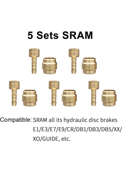 5 Set Sram Stili Bisiklet Yağ Fren Zeytinyağı Başlığı Pin BH59 BH90 Magura Sram Tektro Pirinç Bisiklet Parçaları Outdoor Sürme Onarım Araçları (Yurt Dışından)