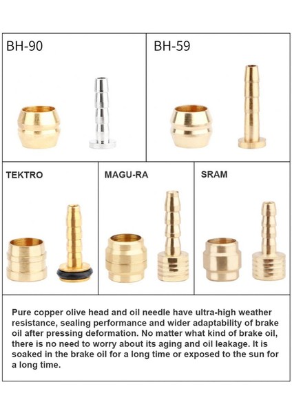 5 Set Sram Stili Bisiklet Yağ Fren Zeytinyağı Başlığı Pin BH59 BH90 Magura Sram Tektro Pirinç Bisiklet Parçaları Outdoor Sürme Onarım Araçları (Yurt Dışından)