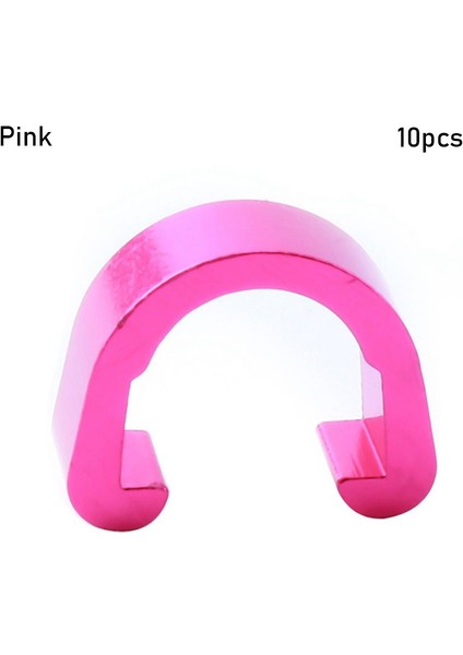 Pembe 10 Adet Tarzı Fren Kablosu Vites Hattı Kılıfı C-Toka Tokalar Alüminyum Alaşım Bisiklet C Şekilli Klips Kılıf Hortum Mtb Bisiklet Yol Kılavuzu (Yurt Dışından)