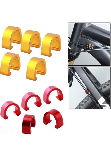 Pembe 10 Adet Tarzı Fren Kablosu Vites Hattı Kılıfı C-Toka Tokalar Alüminyum Alaşım Bisiklet C Şekilli Klips Kılıf Hortum Mtb Bisiklet Yol Kılavuzu (Yurt Dışından) fırsatları