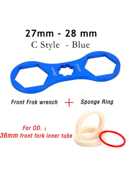 Stil C ve 36 mm Set Stili Risk Alüminyum Bisiklet Ön Çatal Onarım Aracı Sr Suntour Xcrxctxcmrst Mtb Bisiklet Ön Çatal Kapağı Anahtarı Montaj Aracı (Yurt Dışından)