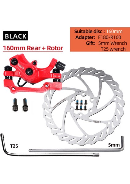 160 mm Arka Rotor Stili Blooke Scooter Disc Fren Kugoo G2 Pro Janobike T Elektrikli E-Scooter Mekanik Sağ Yan Kaliper Nutt Için (Yurt Dışından)