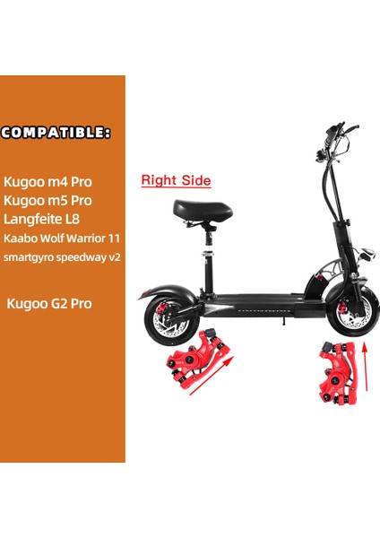 160 mm Arka Rotor Stili Blooke Scooter Disc Fren Kugoo G2 Pro Janobike T Elektrikli E-Scooter Mekanik Sağ Yan Kaliper Nutt Için (Yurt Dışından)