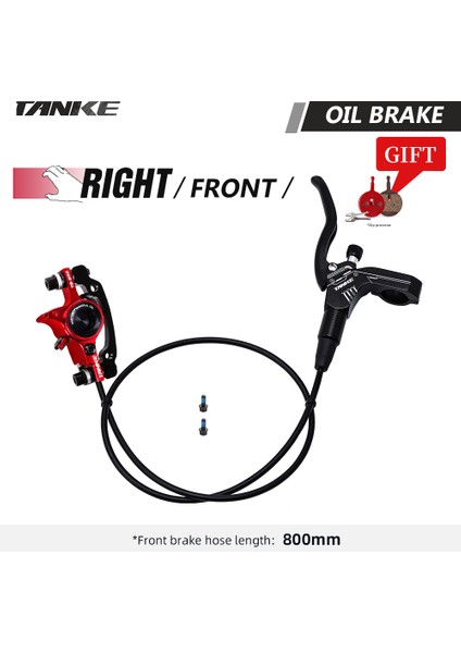 10 Kırmızı-Rf Stili Tanke Mtb Bisiklet Yağ Disk Fren Rotoru Kaliper Hidrolik Kollu Ön Arka Tutucu A B-Sütun C Bisiklet Parçaları Bisikletçilik (Yurt Dışından)