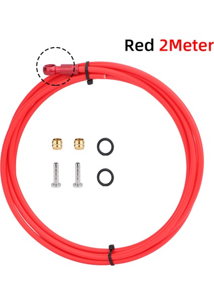 Kırmızı 2 Metre BH90 Stili Meroca Bisiklet Yağ Fren Kablosu BH59 BH90 Dağ Bisikleti Hidrolik Hortum Uyumlu Metre Hattı Bisiklet Aksesuarları Evrensel Bakır+Pvc (Yurt Dışından)