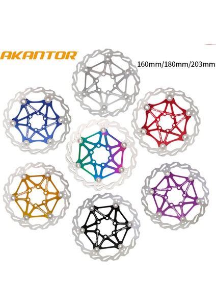 Gümüş 160MM Tarzı Akantor Bisiklet Soğutmalı Fren Diskleri Mtb Yol Bisikleti Ultralig Paslanmaz Çelik Fren Diski mm Yüzen Rotor Bisiklet Diski (Yurt Dışından)