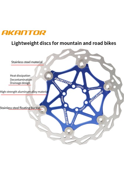 Gümüş 160MM Tarzı Akantor Bisiklet Soğutmalı Fren Diskleri Mtb Yol Bisikleti Ultralig Paslanmaz Çelik Fren Diski mm Yüzen Rotor Bisiklet Diski (Yurt Dışından)