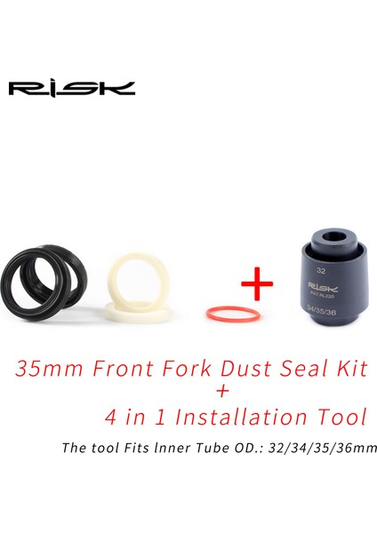 Alet Tarzına Sahip 35MM Kit Risk Tb Bisiklet Süspansiyon Ön Çatal Toz Keçesi Yağ Keçesi Sünger Halka Mtb Bisiklet Çatal Içi Boru Toz Kılıfı Bakımı (Yurt Dışından)