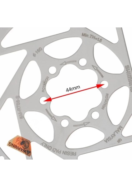 RT56-160MM 1 Adet Stili RT56 Dağ Bisikleti Disk Fren Rotoru Deore Rtt Civata Verimli Soğutma Fren Diski Bisiklet Aksesuarları (Yurt Dışından)