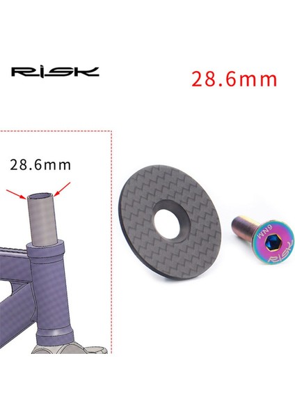 28.6mm-1pc Tarzı Dağ Bisikleti ve Bmx Bisikleti Için 2 Çift Rısk Titanyum M6 Konkav ve Konveks Yıkayıcı Spacer Disk Fren Kaliper Grup Montaj Civataları Için Amac (Yurt Dışından)